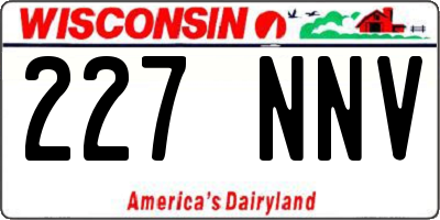 WI license plate 227NNV