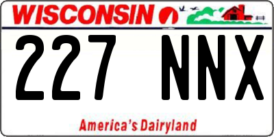 WI license plate 227NNX