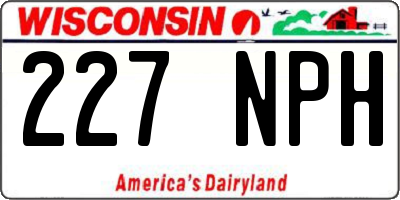 WI license plate 227NPH
