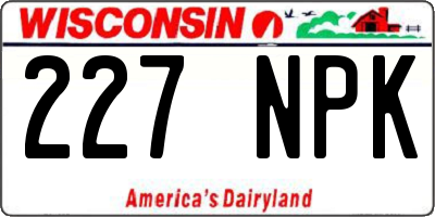 WI license plate 227NPK