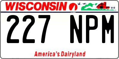 WI license plate 227NPM