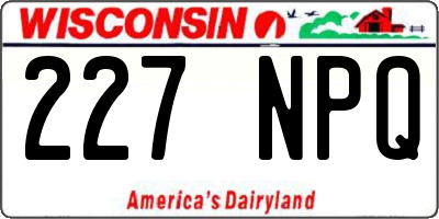 WI license plate 227NPQ
