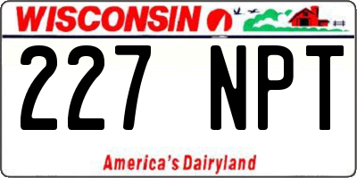 WI license plate 227NPT