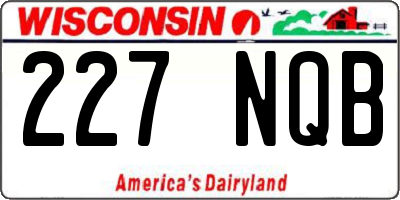 WI license plate 227NQB
