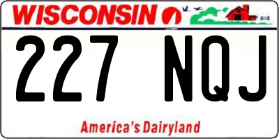 WI license plate 227NQJ