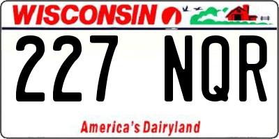 WI license plate 227NQR