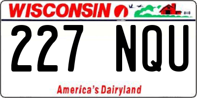 WI license plate 227NQU