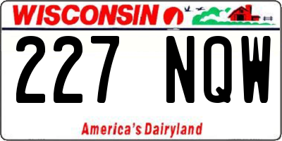 WI license plate 227NQW