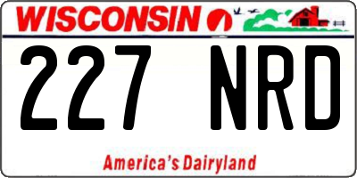 WI license plate 227NRD