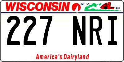 WI license plate 227NRI