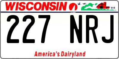 WI license plate 227NRJ