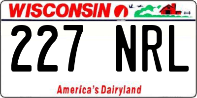 WI license plate 227NRL