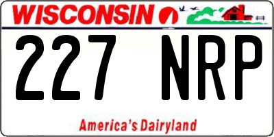 WI license plate 227NRP