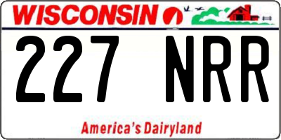WI license plate 227NRR