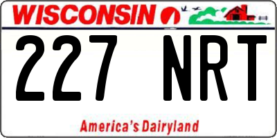 WI license plate 227NRT