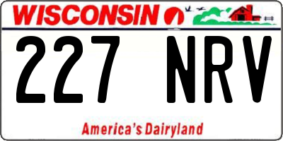 WI license plate 227NRV