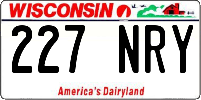 WI license plate 227NRY