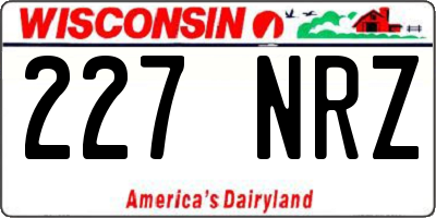 WI license plate 227NRZ