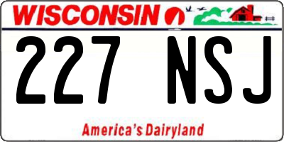 WI license plate 227NSJ