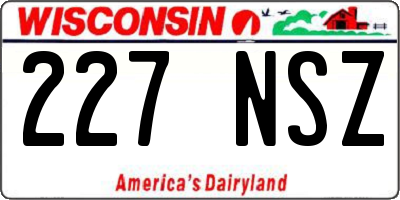 WI license plate 227NSZ