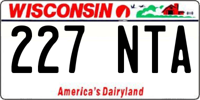 WI license plate 227NTA