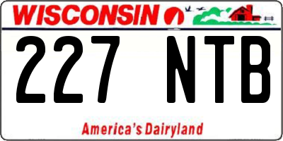 WI license plate 227NTB
