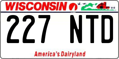 WI license plate 227NTD