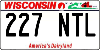 WI license plate 227NTL