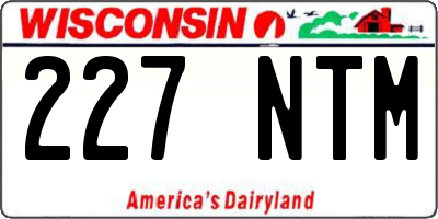 WI license plate 227NTM