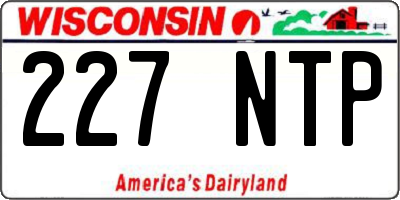 WI license plate 227NTP