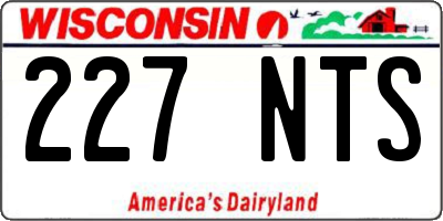 WI license plate 227NTS