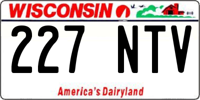 WI license plate 227NTV