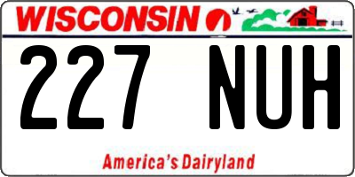 WI license plate 227NUH