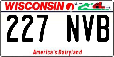WI license plate 227NVB