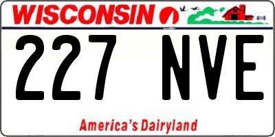 WI license plate 227NVE