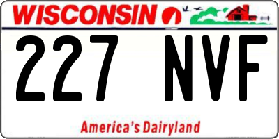 WI license plate 227NVF