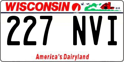WI license plate 227NVI