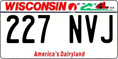 WI license plate 227NVJ