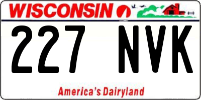 WI license plate 227NVK