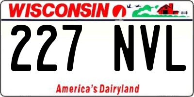 WI license plate 227NVL
