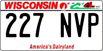 WI license plate 227NVP