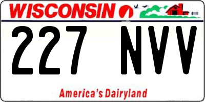 WI license plate 227NVV