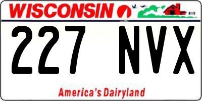 WI license plate 227NVX