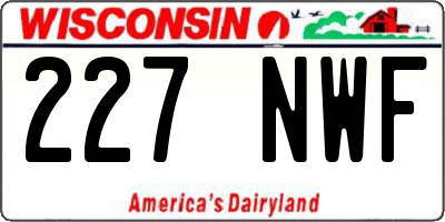 WI license plate 227NWF