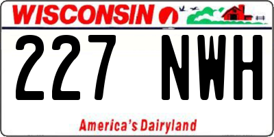 WI license plate 227NWH
