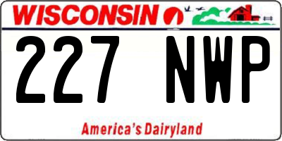 WI license plate 227NWP