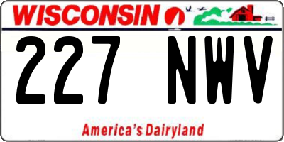 WI license plate 227NWV