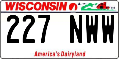 WI license plate 227NWW