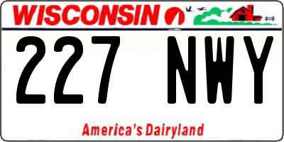 WI license plate 227NWY