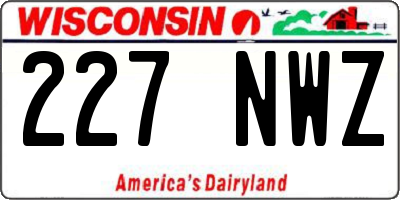 WI license plate 227NWZ